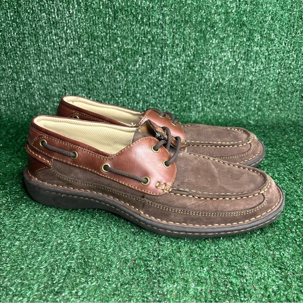 Nunn Bush Comfort Boat Shoes Brown‎ Leather Mens Size 10.5 M